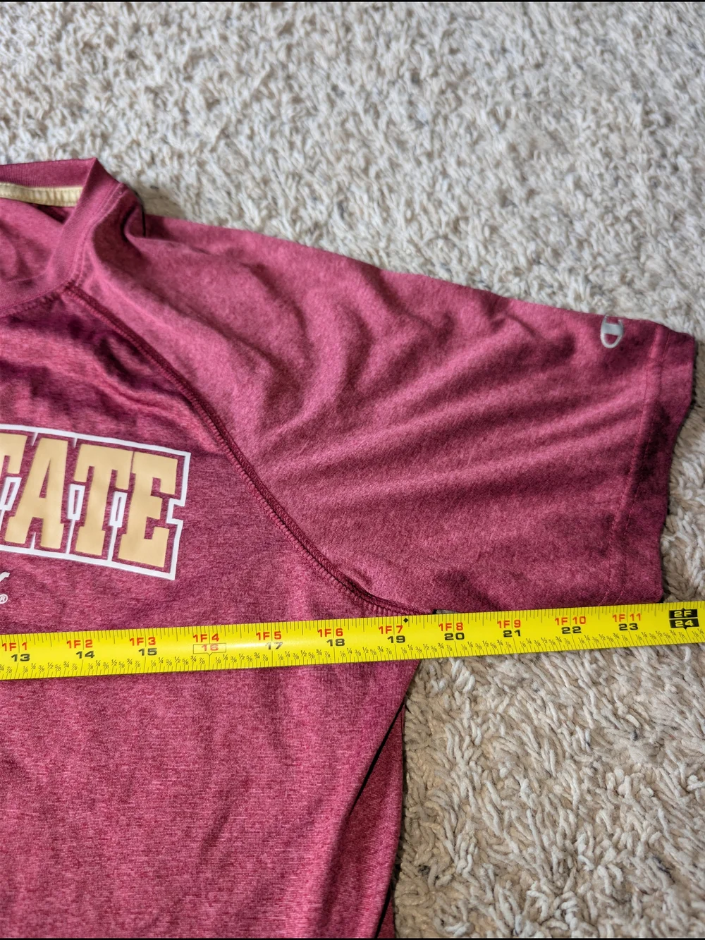 Champion Florida State Seminoles Maroon Short Sleeve Mens Tee Size M - Picture 4 of 4